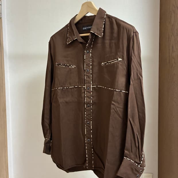 [M]와코마리아 23시즌 레오파드 웨스턴셔츠 브라운