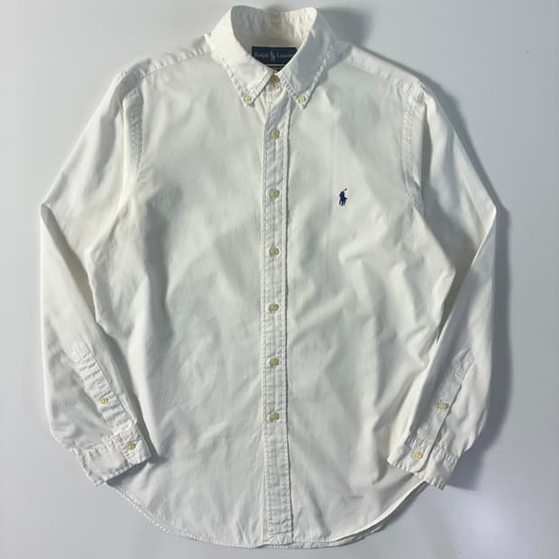 Polo 폴로 랄프로렌 화이트 솔리드 셔츠