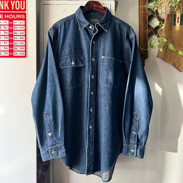 [L]폴로 컨트리 14oz 덩가리 데님 워크셔츠