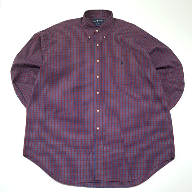 CL967 XL 폴로 90s 빅셔츠 클래식 체크 셔츠 남방