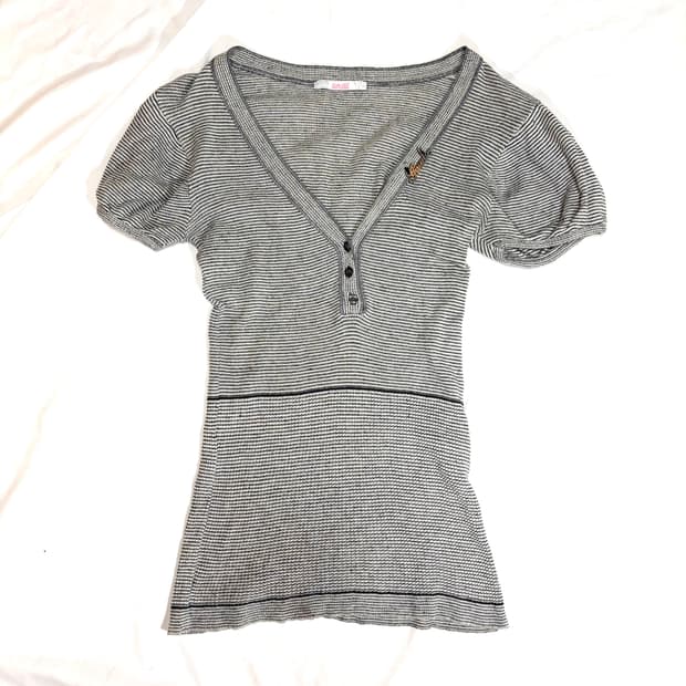 빈티지 gaudi 하구미 모리 반팔 니트