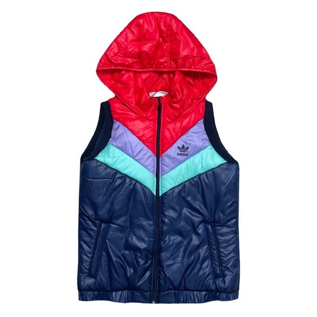 ADIDAS 파이어버드 후드 조끼패딩 멀티컬러 95