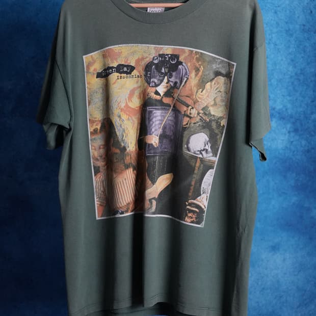 (XL) 90s 그린데이 빈티지 밴드 투어티