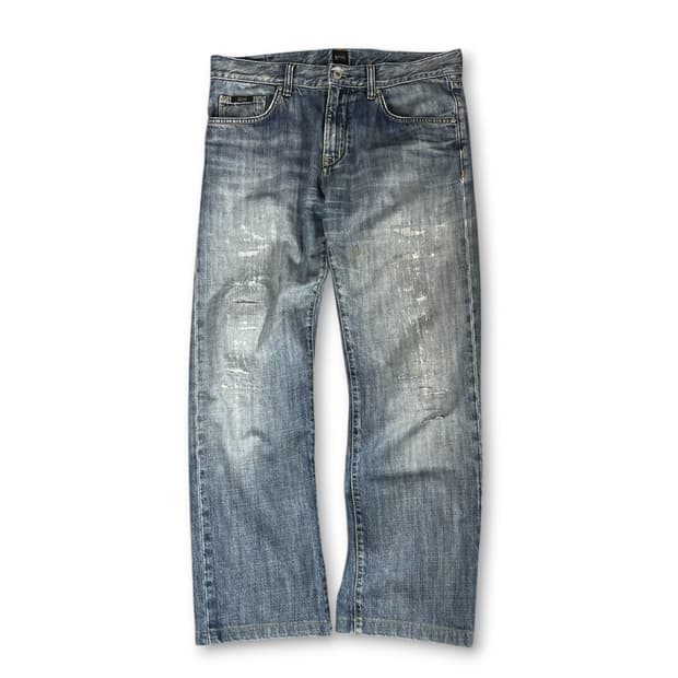 (34) 휴고보스 데미지 워싱 데님 팬츠