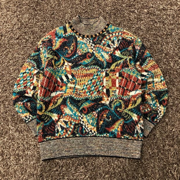 미쏘니 울 멀티컬러 패턴 니트