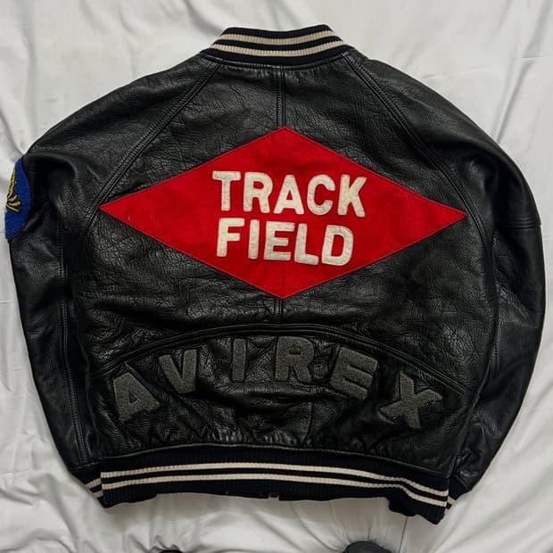 아비렉스 트랙필드 바시티자켓 가죽자켓