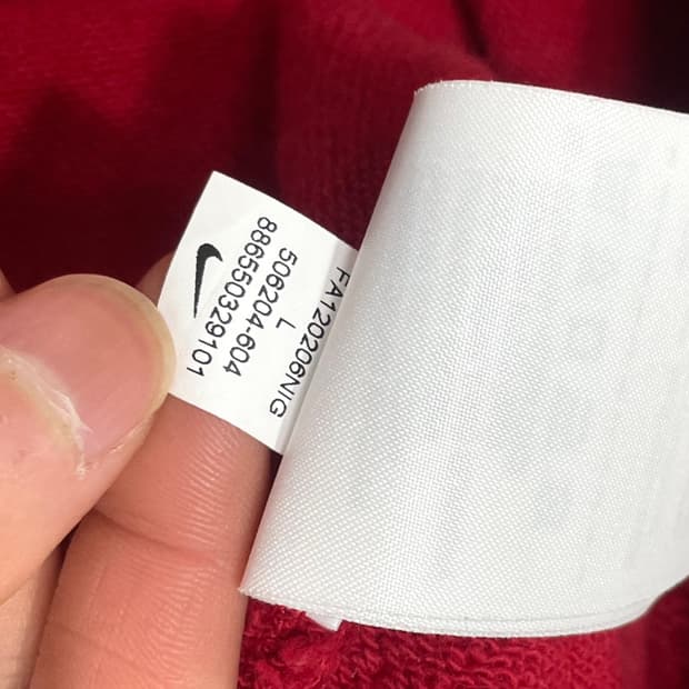 나이키 스펠로고 레드 후드티셔츠 남성L