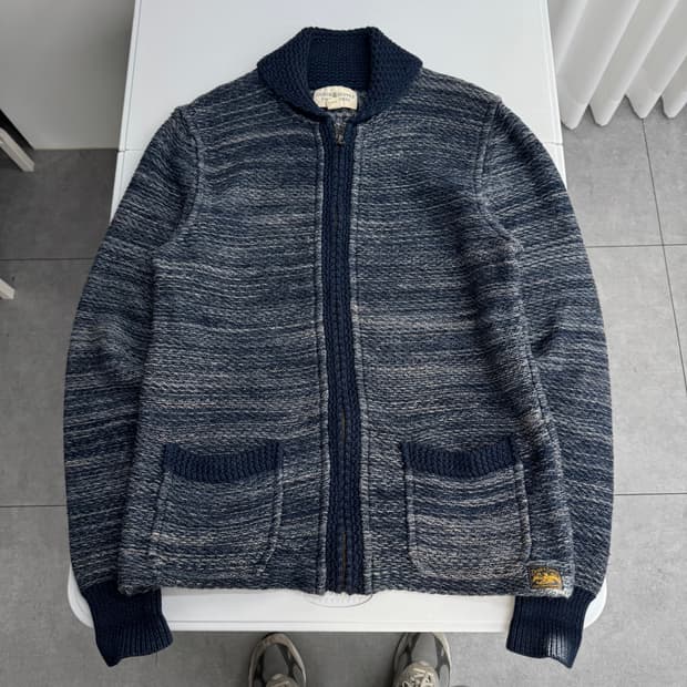 데님앤서플라이 니트 집업 