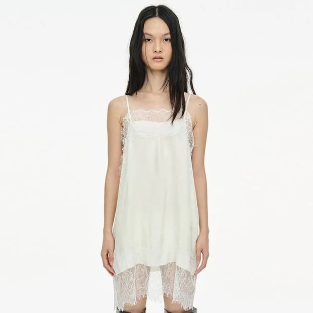 세릭 원피스 lace silp dress ivory