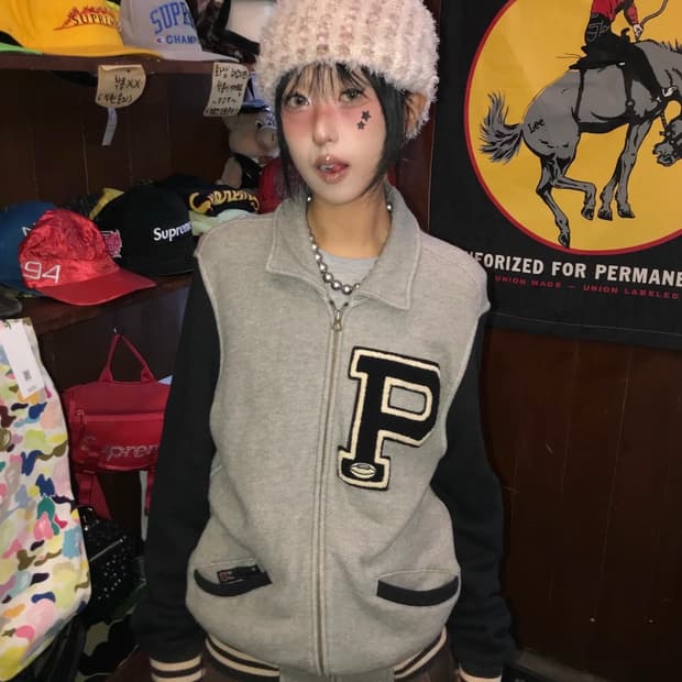 Polo Big Logo Knit Varsity Jacket