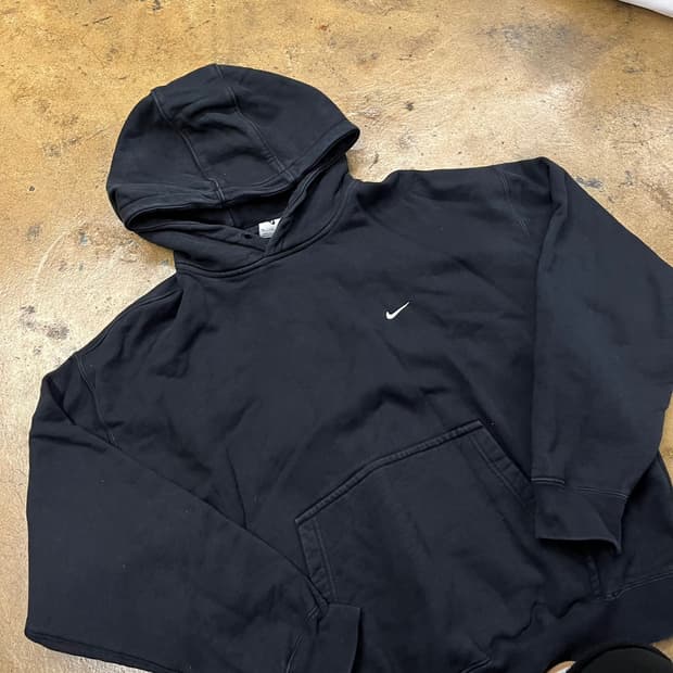 [정품/XXL] 나이키 스우시 블랙 후드티 nrg b16