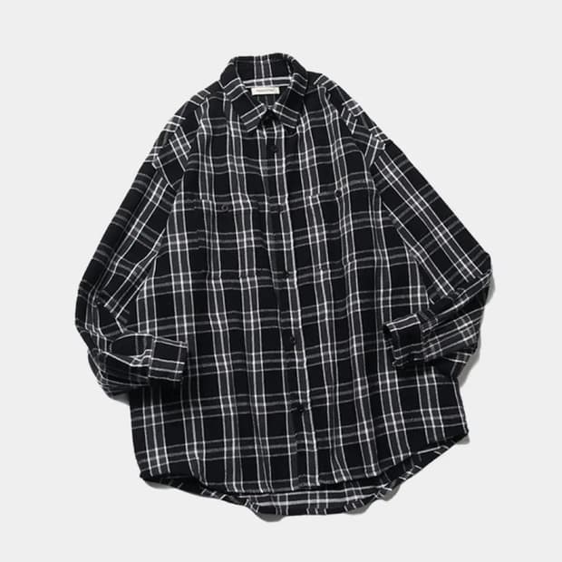 프릭스스토어 헤비코튼 체크 셔츠