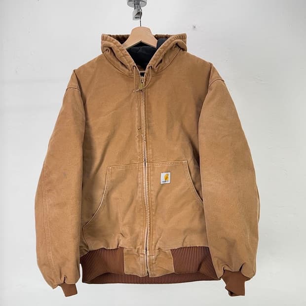 칼하트 브라운 j140 후드 워크 집업 자켓