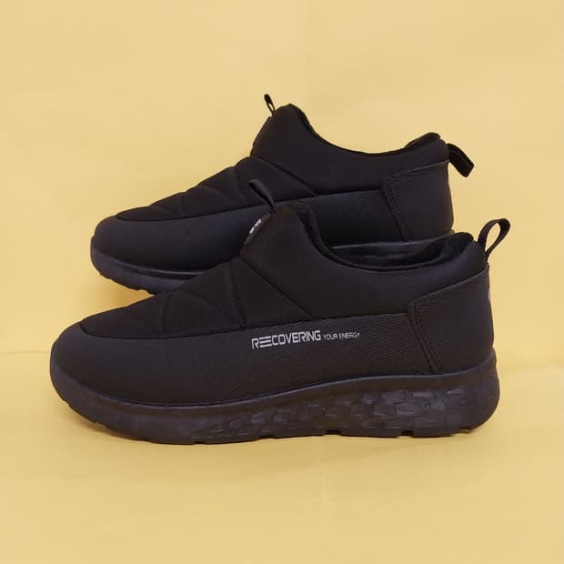 남녀공용 르까프 안감 퍼 패딩 슬립온,방한화, 운동화 (235)