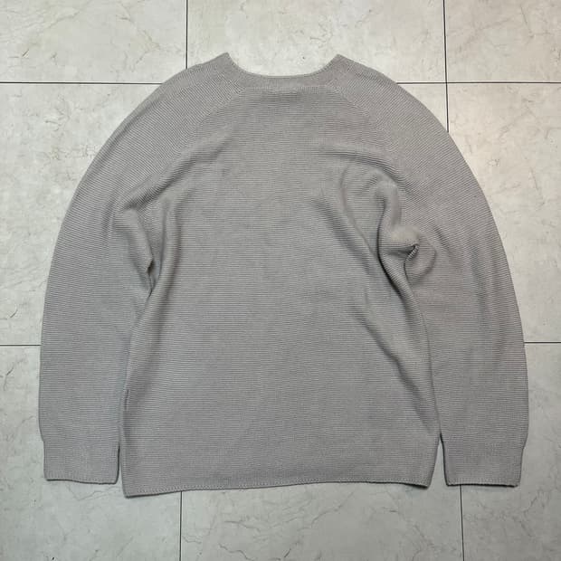 유니클로 홀 가먼트 니트 그레이 L