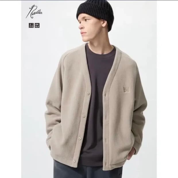(택포)유니클로 x 니들스 베이지 가디건 L