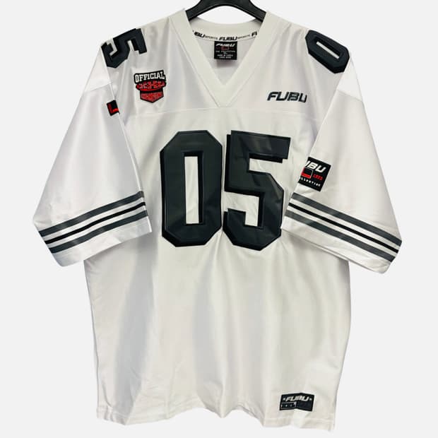 90s FUBU 푸부 올드스쿨 실버 럭비 져지 XL
