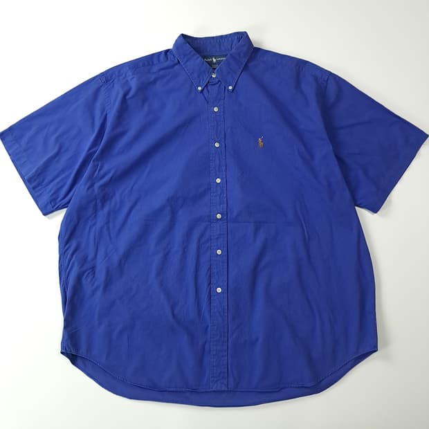 CK770 2XL 폴로 90s 멀티포니 로열블루 반팔 셔츠 남방