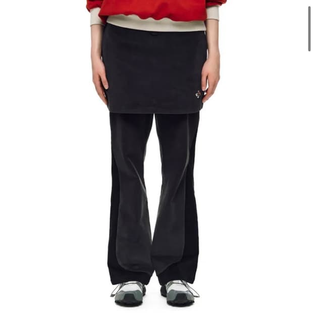 헤레틱 코듀로이 스커트팬츠 차콜