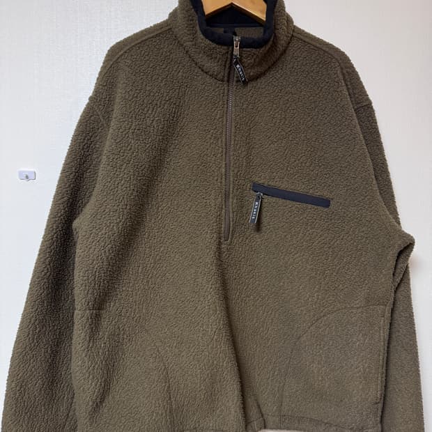 카키스 쉐르파 하프 집 풀오버 브라운 L