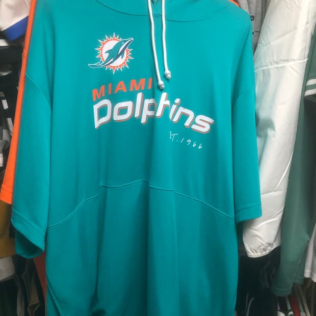 (SSSSS급) 나이키 NFL 마이애미 돌핀스 반팔 후드 사이즈 3XL