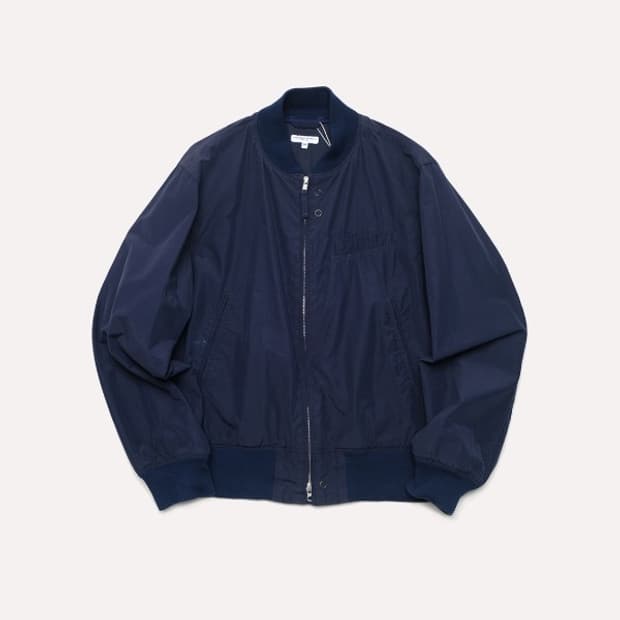 navy washer twill aviatior jacket