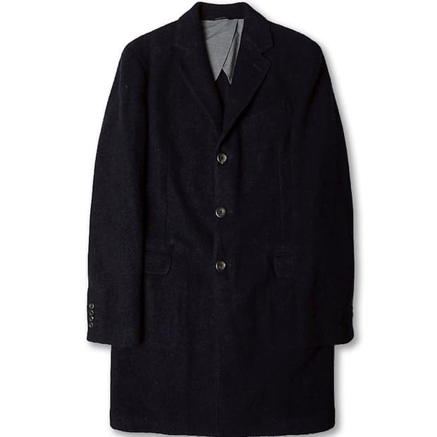 헤보 [Hevo] 네이비 울 이태리 메이드 싱글 코트 체스터필드 코트