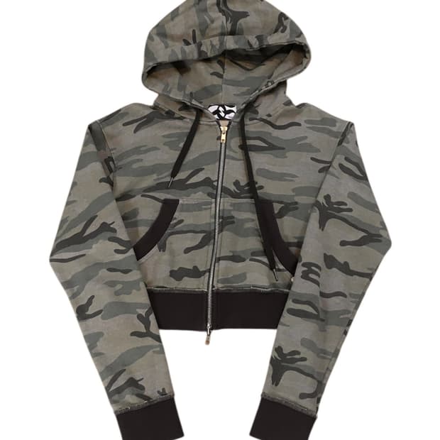 Gila 길라 아카이브 밀리터리 크롭 후드집업