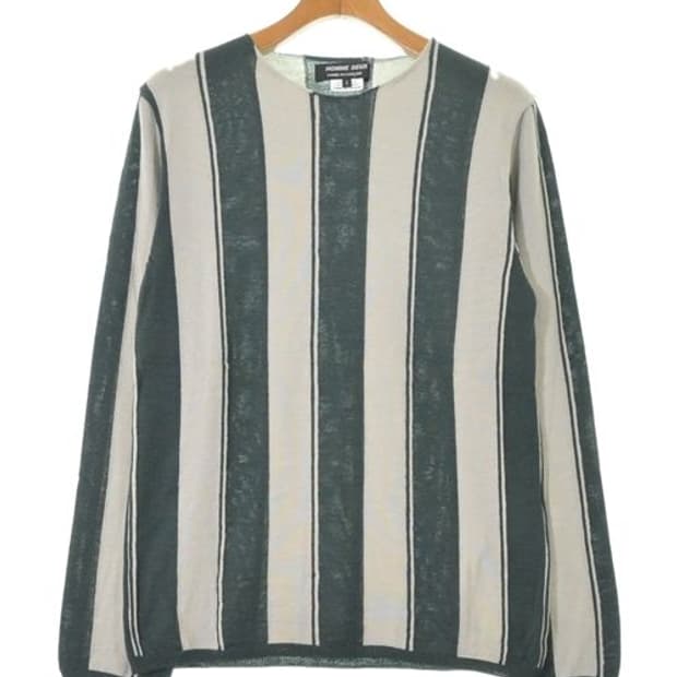 꼼데가르송 옴므 듀스 세로 스트라이프 니트 스웨터