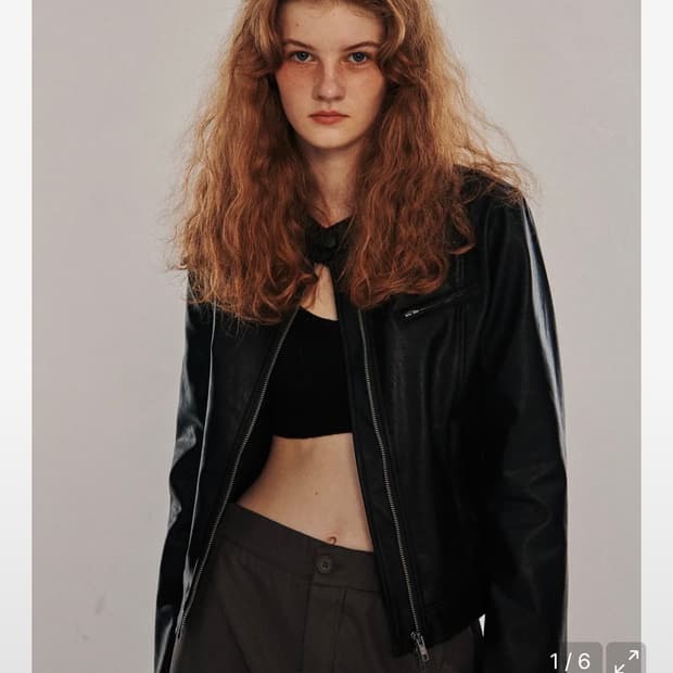 썸플레이스 레이싱 레더 자켓