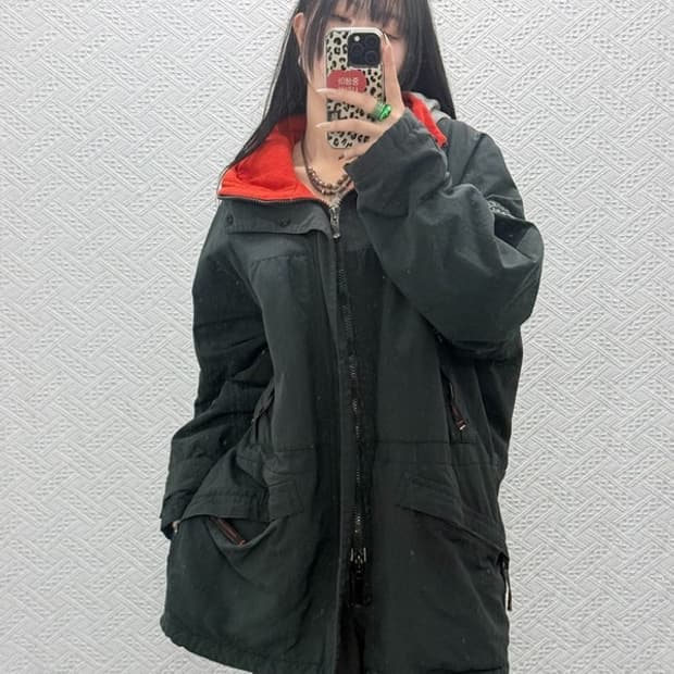 노티카 올드스쿨 캐주얼 오버핏 기모 후드 자켓 L C08488