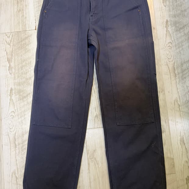 [3] khakis distressed duck pant navy