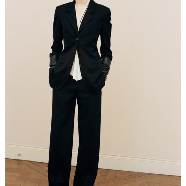 더 로우 FW24 네이비 울 Encore 팬츠