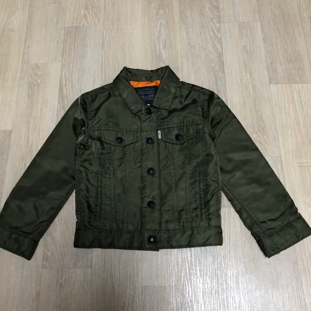 (키즈 6) 리바이스 Levi's 나일론 올리브 3세대 타입 트러커 자켓