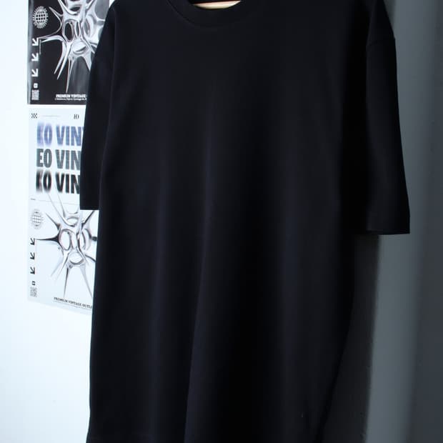 (2XL) 자라 반팔 티셔츠 무지 블랙 헤비 기본-H31819
