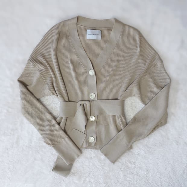 ADAM ET ROPÉ 아담 엣 로페 골지 벨트 가디건