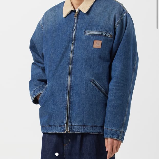 칼하트 WIP Og 디트로이트 자켓 블루 더스티 해밀턴 브라운 M