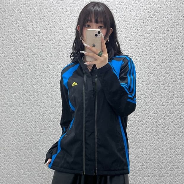 아디다스 올드스쿨 스트릿 빈티지 배색 바람막이 자켓 100 C11032