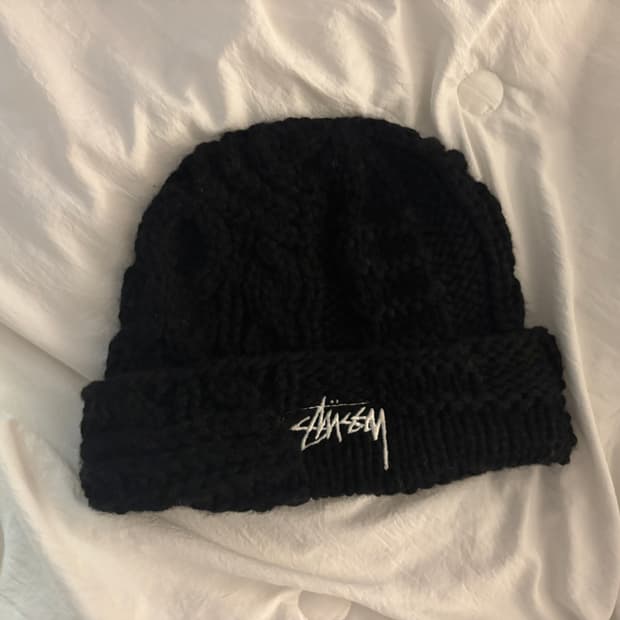 스투시 패치워크 니트 비니