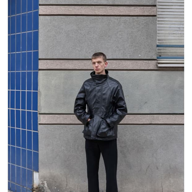 Mudule leather parka