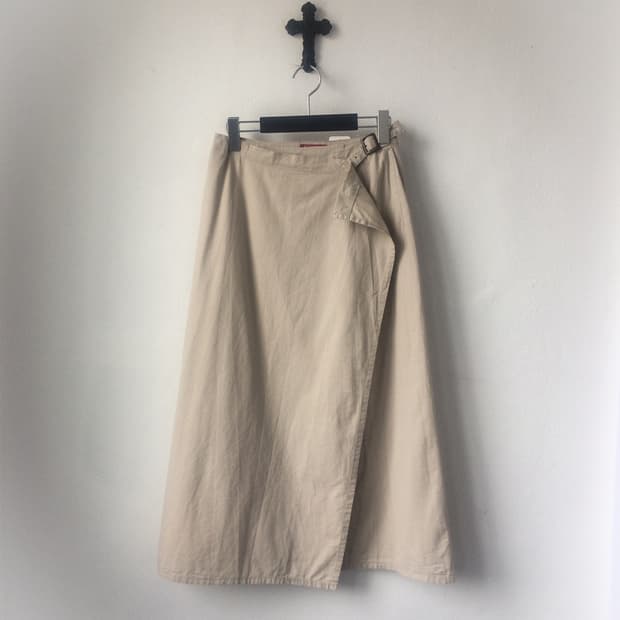 45rpm belted wrap long skirt