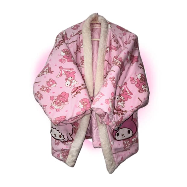 산리오 마이멜로디 피아노 쿨핑크 딸기우유 빈티지 한텐 