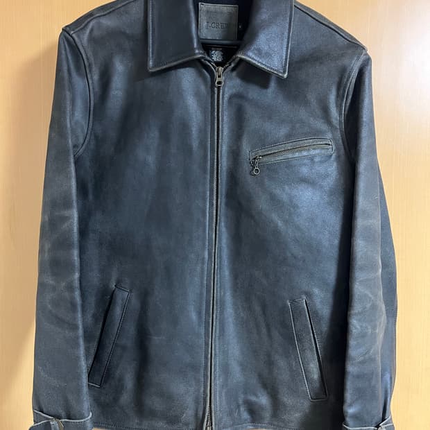 90s 제이크루 레더자켓 (뉴스보이)