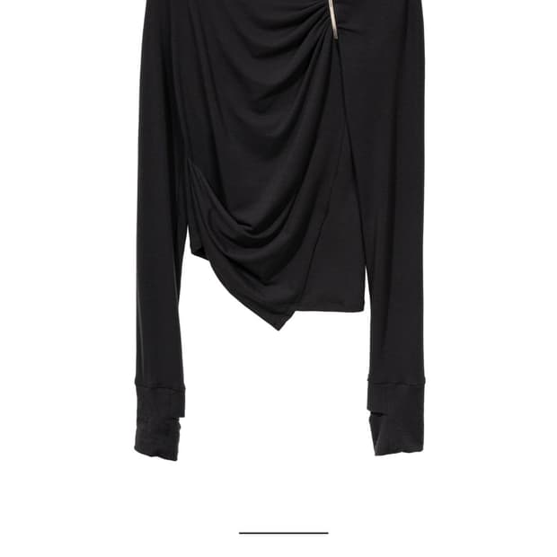 Hyein Seo Hooded Shirring Top 블랙