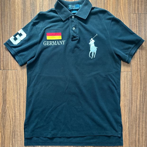 (M) 폴로 빅포니 독일 국기 블랙 카라티 치프키프