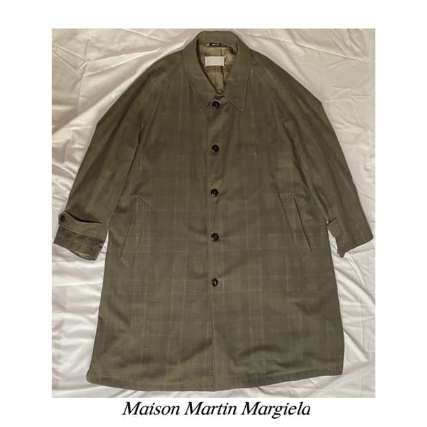 마르지엘라 블랭크 택 울 발마칸 코트 밀리터리 자켓 아티저널 맥코트