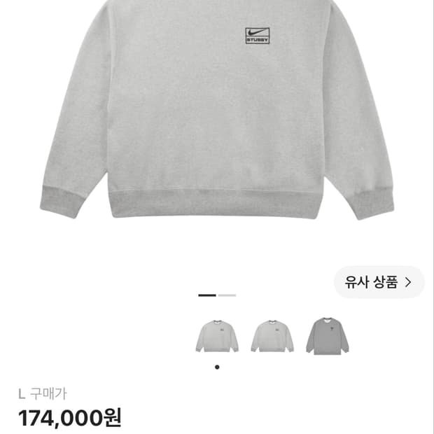 나이키 스투시 맨투맨 L