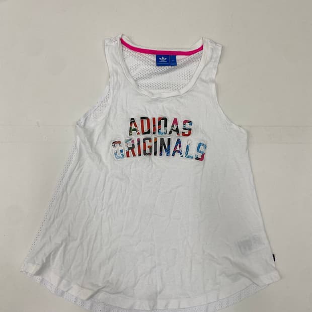 아디다스 오리지널스 흰색 민소매 티셔츠 95