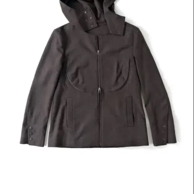 울리카상투스 double pleated 울자켓 브라운