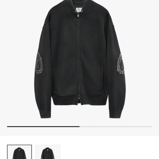 [2]폴리테루 트랙니트집업 차콜